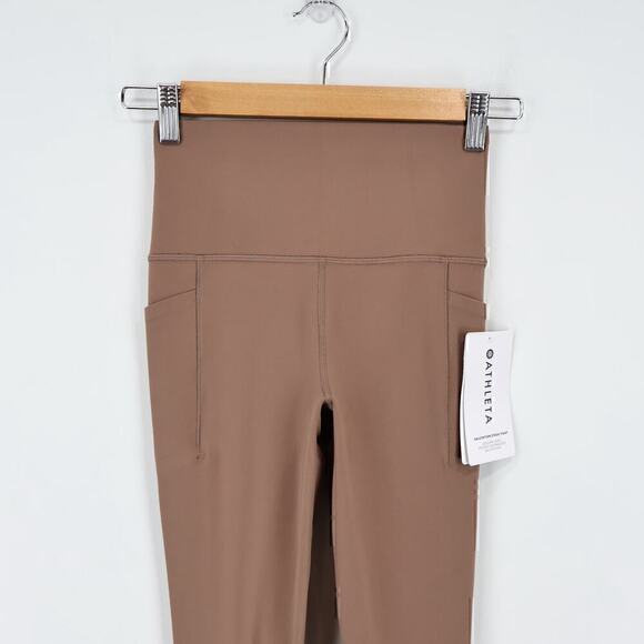 Athleta Salutation Stash Tight Rustic Beige Size XXS NWT - Picture 3 of 7